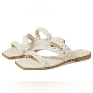 Dolce Vita Iman Elegant Cream Braided Sandals